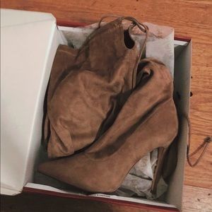 TAN THIGH HIGH BOOTS SUEDE ✨